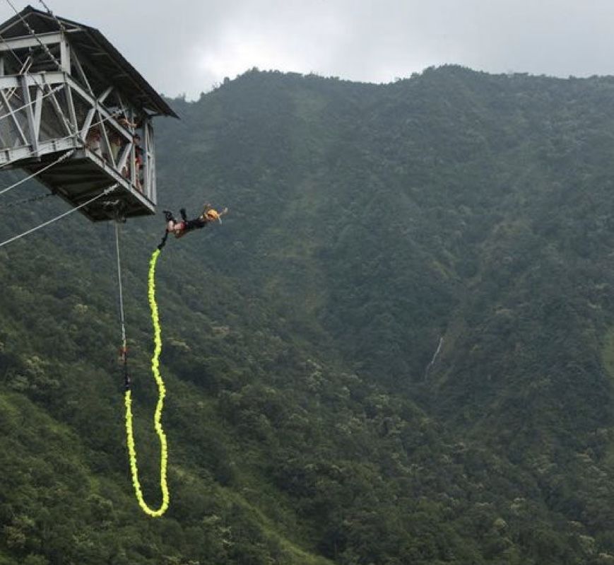 Bungee Jumping Nepal | Trailblazers Nepal travelers doing bungee adventure