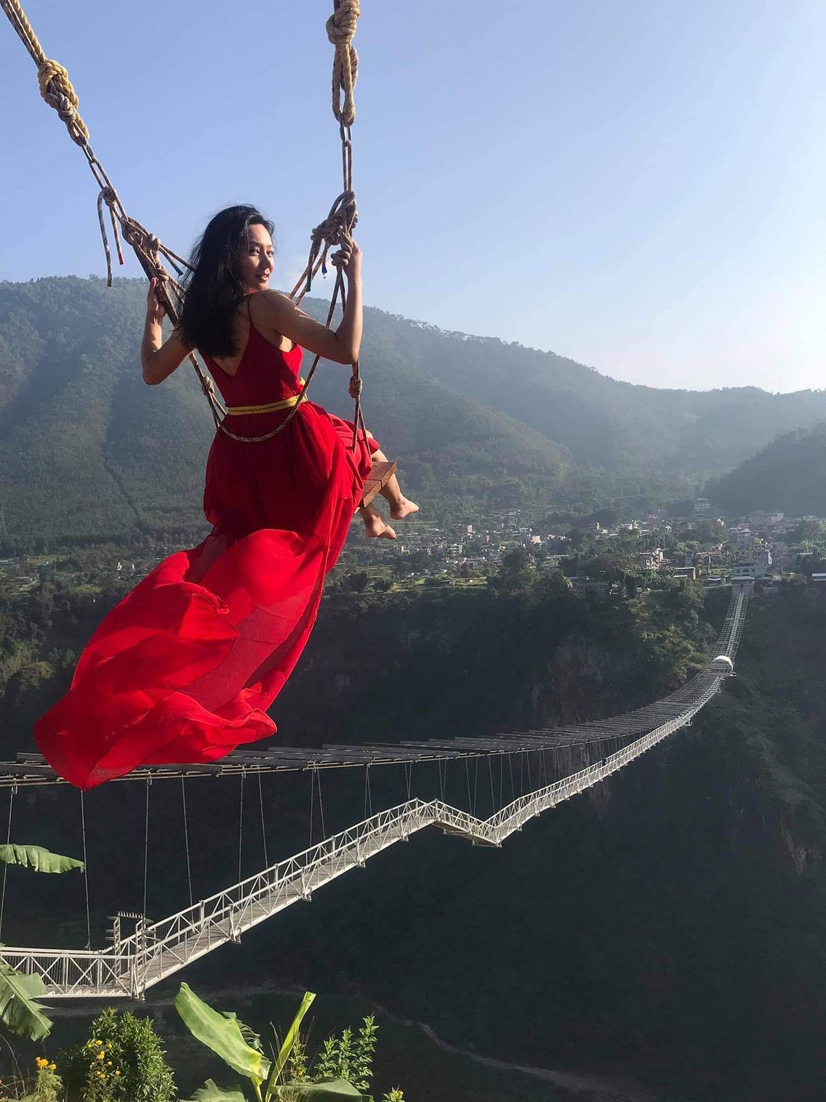 Swing At The Cliff Nepal | Trailblazers Nepal swing at the cliff nepal