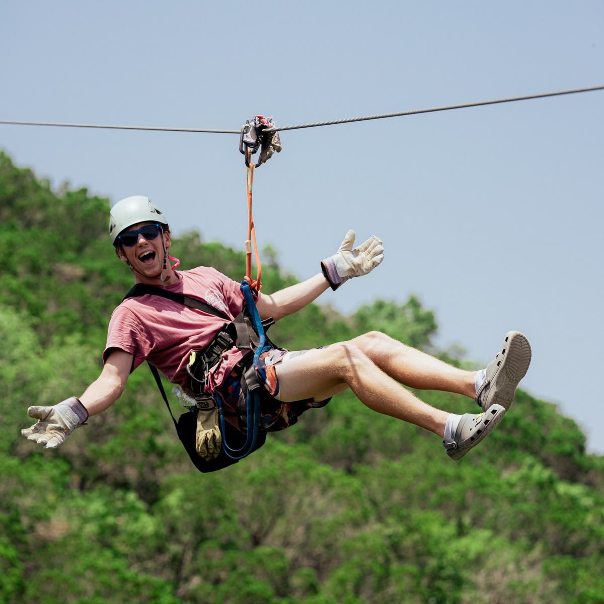 ZipLine Adventure Nepal | Trailblazers Nepal travelers enjoying zipline